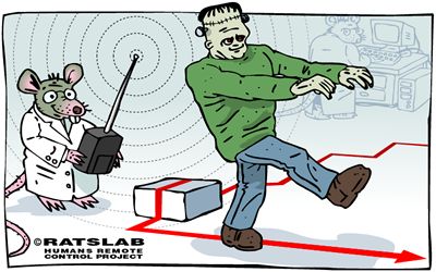 Un Rat de laboratoire télécommande un Humain à des fins expérimentales